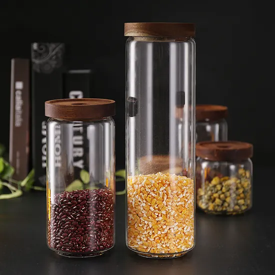 un set di pregiati vasetti di vetro ad alto contenuto borosilicato/barattoli di vetro per alimenti/barattoli di vetro